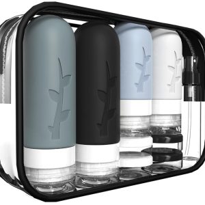 18pack Travel Bottles for Toiletries,TSA Approved Silicone Travel Containers for Toiletries,Leak Proof Refillable Liqus Shampoo And Conditioner travel Essentials toiletry Bottles