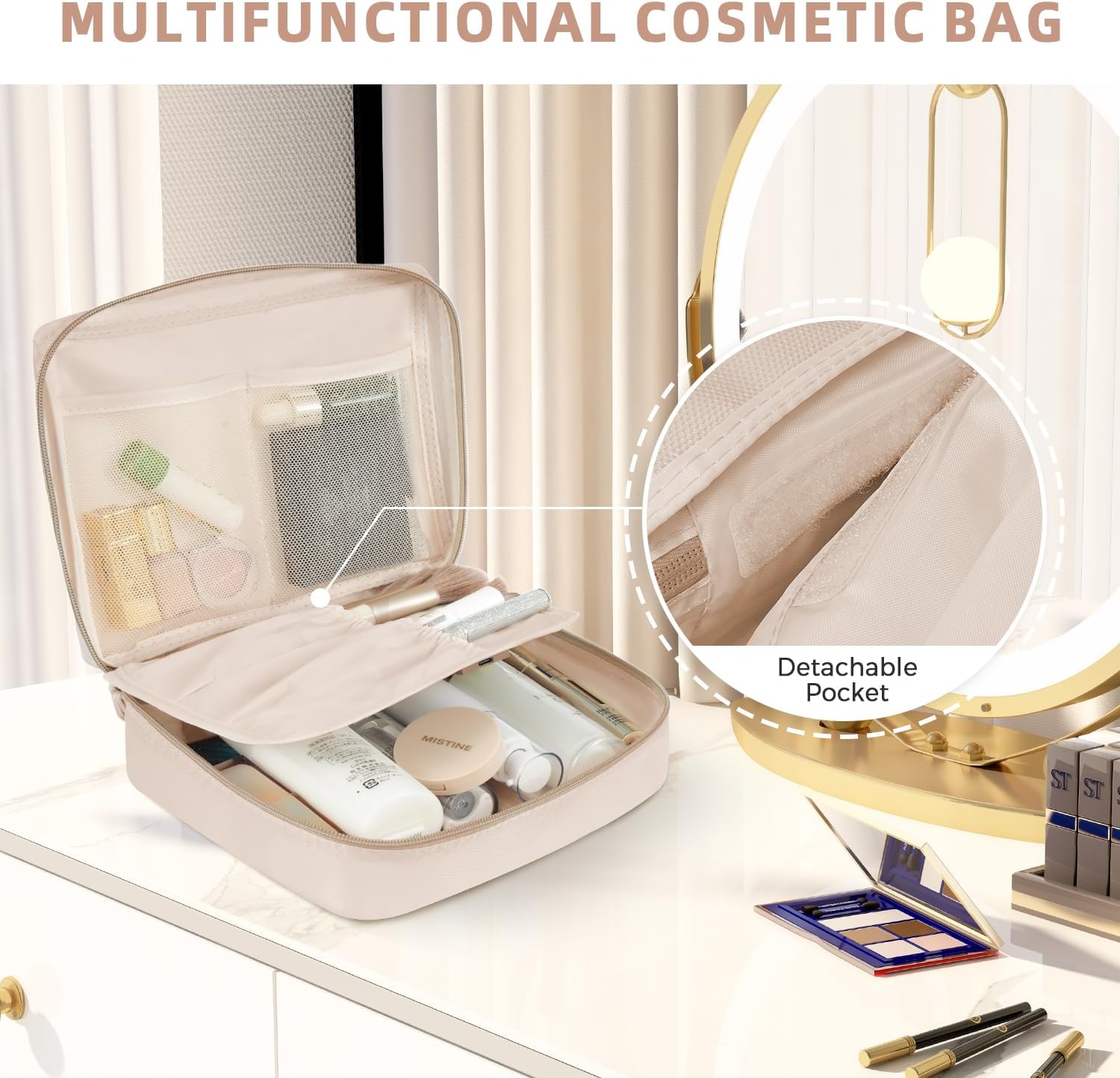 BAGAIL 8 Set Packing Cubes Luggage Packing Organizers for Travel Accessories-Cream - Image 7